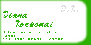 diana korponai business card